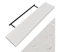 Casaria® Étagère Murale Flottante Blanche 110 cm MDF Robuste Effet Flottant Support de Fixation Inclus étagère Bois