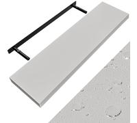 Casaria® Étagère Murale Flottante Blanche 90 cm MDF Robuste Effet Flottant Support de Fixation Inclus étagère Bois