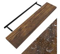Etagère murale flottante 110cm max. 15kg chêne foncé MDF robuste effet flottant support de fixation inclus étagère bois rangement