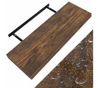 Casaria® Étagère Murale Flottante chêne foncé 70 cm MDF Robuste Effet Flottant Support de Fixation Inclus étagère Bois