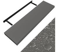 Casaria® Étagère Murale Flottante Grise 90 cm MDF Robuste Effet Flottant Support de Fixation Inclus étagère Bois