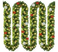 CASARIA® Guirlande de Noël Lumineuse 10m 160 LED Sapin Artificiel avec déco Décoration de noël intérieur extérieur