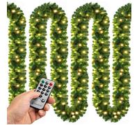 Casaria Guirlande de Noël lumineuse 5m 100 LED blanc chaud avec télécommande Décoration de noël en sapin artificiel