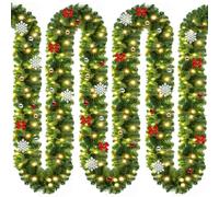 CASARIA® Guirlande de Noël Lumineuse 5m 80 LED Sapin Artificiel avec déco Décoration de noël intérieur extérieur