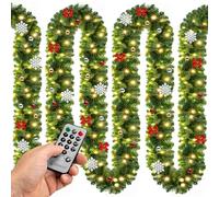 CASARIA® Guirlande de Noël lumineuse avec déco 5m 80 LED Sapin artificiel Télécommande incluse Décoration de noël