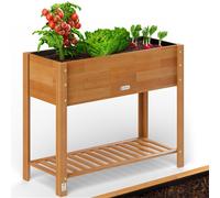 Casaria® Jardinière surélevée en Bois d'Acacia FSC® - Carré potager sur pieds pour Balcon, Jardin - 100x40x84 cm - Caisson de Plantation pour Herbes aromatiques, Fleurs, Légumes - Solide et Résistant