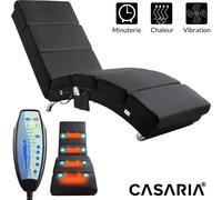 Casaria Méridienne London Chaise longue d’intérieur avec fonction de massage chauffage Fauteuil relax salon anthracite