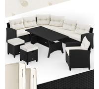 CASARIA® Salon de jardin lounge en résine tressée