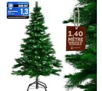 CASARIA® Sapin de Noël Artificiel 140 cm Vert Pied métal 470 Branches Mix PVC PE Imitation Parfaite décoration noël fêtes Arbre noël réutilisable