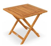 Deuba CASARIA® Table Basse Pliante en Bois d'acacia 46x46cm Table d'appoint Pliable pour Jardin terrasse Intérieur extérieur