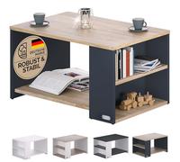 Casaria® Table Basse rectangulaire Bois Gris 90x59x48 cm Table de Salon 50kg Table Basse Moderne Design avec Rangement