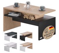 Casaria® Table Basse rectangulaire Bois Gris 95x55x50cm Table de Salon 50kg Table Basse Moderne Rangement intérieur