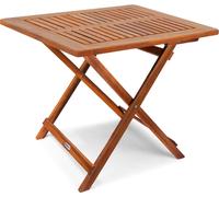CASARIA® Table d'appoint pliante en bois d'acacia 70x70x73cm Table basse carrée pliable extérieur jardin camping