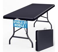 Casaria® Table de Camping Pliante en Plastique 183x75x73cm Table de Jardin 8 Personnes intérieur extérieur Anthracite