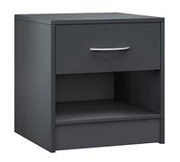 Casaria® Table de Nuit Table de Chevet avec tiroir Anthracite mobilier Chambre à Coucher 39x28x41cm Table d'appoint intérieur