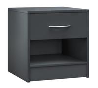 Casaria® Table de Nuit Table de Chevet avec tiroir Anthracite mobilier Chambre à Coucher 39x28x41cm Table d'appoint intérieur
