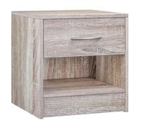 Casaria® Table de Nuit Table de Chevet avec tiroir Chêne mobilier Chambre à Coucher 39x28x41cm Table d'appoint intérieur