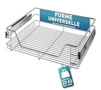 Casaria® Tiroir télescopique de rangement 60 cm pour armoire cuisine tiroir de cuisine métal tiroir coulissant