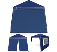 CASARIA® Tonnelle de jardin 3x3m pliante POP-UP 2x parois latérales protection UV 50+ sac tente pliable imperméable pavillon festival fête Capri bleu
