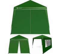 CASARIA® Tonnelle de jardin 3x3m pliante POP-UP 2x parois latérales protection UV 50+ sac tente pliable imperméable pavillon festival fête Capri vert