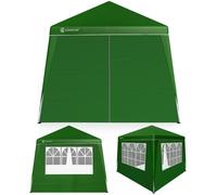 CASARIA® Tonnelle de jardin 3x3m pliante POP-UP 4x parois latérales protection UV 50+ sac tente pliable imperméable pavillon festival fête Capri vert
