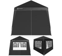 CASARIA® Tonnelle de jardin 3x3m pliante POP-UP 4x parois latérales protection UV 50+ sac tente pliable imperméable pavillon festival fête Capri noir