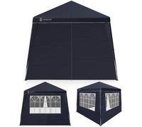 CASARIA® Tonnelle de jardin 3x3m pliante POP-UP 4x parois latérales protection UV 50+ sac tente pliable imperméable pavillon festival fête Capri anthracite