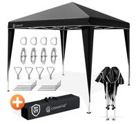 CASARIA® Tonnelle de jardin pliable Capri 3x3m Pop-Up protection UV 50+ imperméable sac camping pavillon de jardin tente réception tente pliante noir