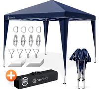 CASARIA® Tonnelle de jardin pliable Capri 3x3m Pop-Up protection UV 50+ imperméable sac camping pavillon de jardin tente réception tente pliante bleu