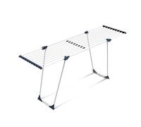 CasaFlex – Séchoir à linge télescopique 20 m – extensible et peu encombrant – Séchoir à linge blanc en acier allié pour vêtements, linge de lit et serviettes
