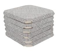 Casatessile Housse de Chaise de Cuisine rembourrée Coussin avec Rabats CARTIERE - Naturale, Set 6 PIÈCES