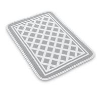 Casatessile Tapis en Coton Polyvalent 50X75 cm. MILLEUSI Tapis de Bain Absorbant, Tapis Coton - Grigio