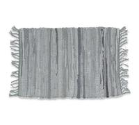 Casatessile Tapis Multi-usages à Franges PEZZOTTO Salle de Bains, Cuisine, Chambre à Coucher, Tapis de Sol en Duvet - Grigio, 80 cm.