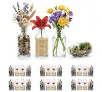 casavetro Lot de 24 Mini Vases Deco Table Soliflore 100ml - Petit Vase en Verre 100 ML Mariage Champêtre Baptême Événement Décoration Maison Vintage Fiole Fleurs Jardin Table Deco