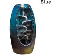 Cascade brûleur d'encens Porte-encens en céramique, Option pour cônes d'encens mixtes - BLEU