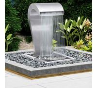 vidaXL Chute d'eau de Jardin Acier INOX 304 54.5 x 34 x 83 cm Argenté