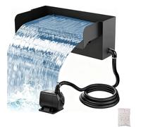 Cascade d'eau de 20 cm, en acier inoxydable, avec pompe de 35 W, débit de 2000 litres/heure