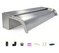 Cascade d'eau en acier inoxydable de 60 cm pour piscine et étang
