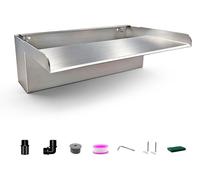 Cascade d'eau en acier inoxydable, diamètre 30 cm, pour bassin et piscine