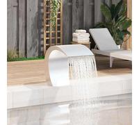 Cascade d'extérieur, fontaine pour piscine, en acier inoxydable, dimensions 45x30x60 cm. Fontaine pour piscine, cascade, douche à effet pluie, adaptée pour piscine, étang de jardin, terrasse. Référenc