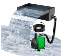 Cascade en acier inoxydable, 20 cm, 3000 litres/heure, 48 W, pour bassin