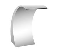 Cascade en acier inoxydable 304 avec raccord de 5 cm - 30 x 60 cm - Argent - Pour bassin de jardin, bassin de cour, piscines