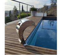 Cascade Inox 316 Fontaine Piscine Bassin Modèle Dauphin Avec Oeuil et Aileron Hauteur 41cm / Larg 16 8cm