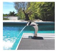 Cascade Piscine INOX Bassin Modèle Dauphin Hauteur 41cm / Larg 16,8cm Fontaine