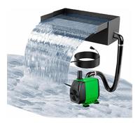 Cascade Pour Bassin De Jardin, Cascade De Piscine, 3000L/Heure, Set En Acier Inoxydable De 30 Cm, 48 W, Décoration De Jardin, Terr