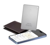 CASCHO Wallet Tracker Card Lot de 1,Rechargeable Air Traceur Tag Carte Compatible avec Apple Localiser (iOS Uniquement),Étanche IP68,Localisateur D’Objets pour Portefeuille/Bagages/Sac/Clés,Grisclair