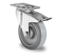 CASCOO CASCOO Roulette pivotante avec frein total ø 100 mm Série AAE2 à double roulement à billes Quantité:1