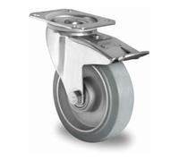 CASCOO CASCOO Roulette pivotante avec frein total ø 125 mm Série AAE2 à double roulement à billes Quantité:1