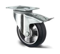 CASCOO CASCOO Roulette pivotante avec frein total ø 125 mm série BAF4 à double roulement à billes Quantité:1