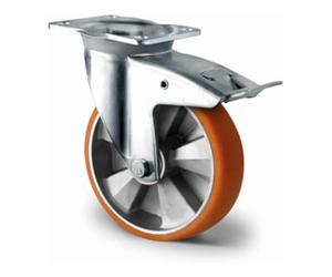 CASCOO CASCOO Roulette pivotante avec frein total ø 200 mm Série BAU5 à double roulement à billes K-Serie Quantité:1